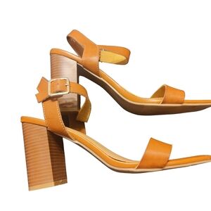 Madden Girl Carolina Cognac Block Heel Sandals